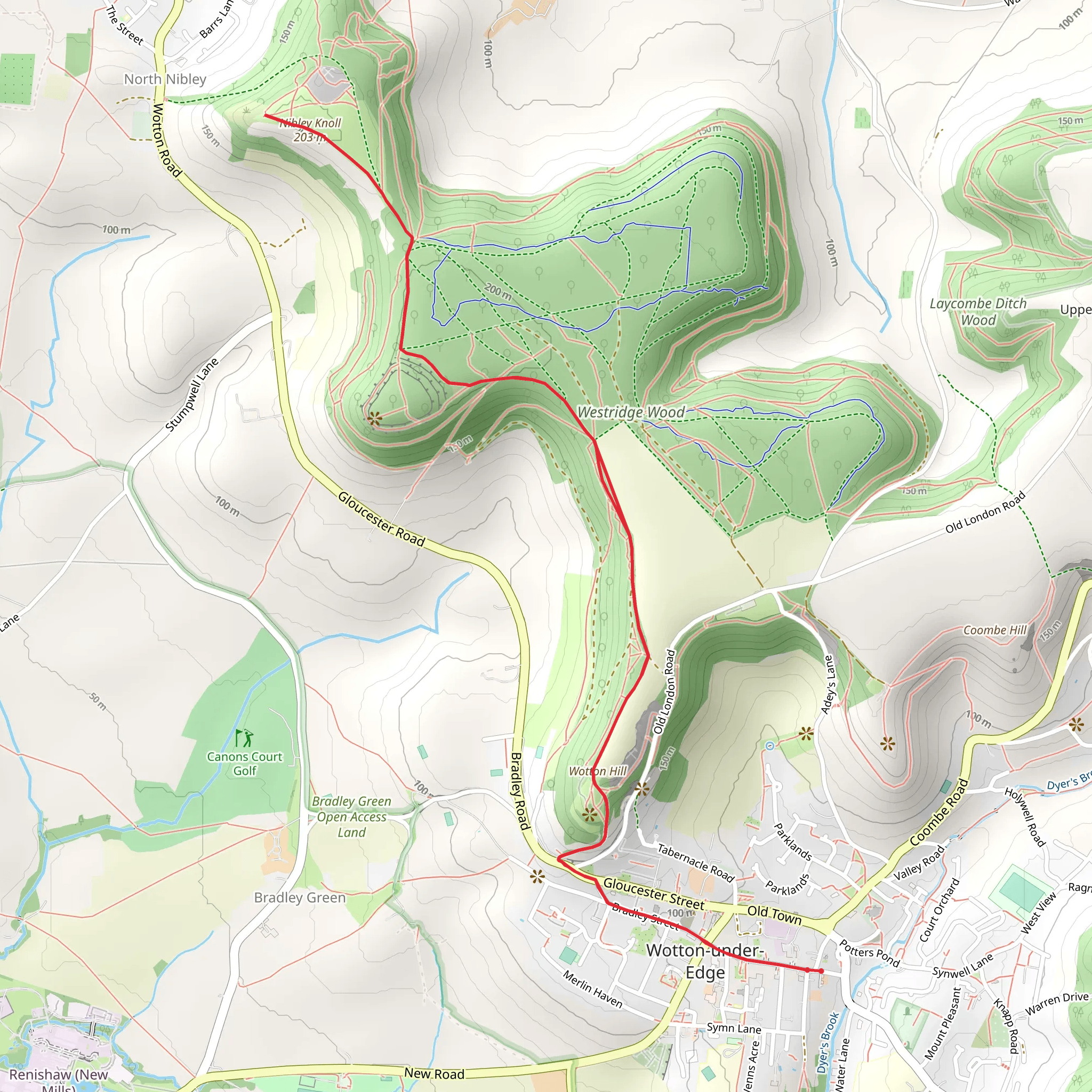 Tyndale Monument Walk mobile static map
