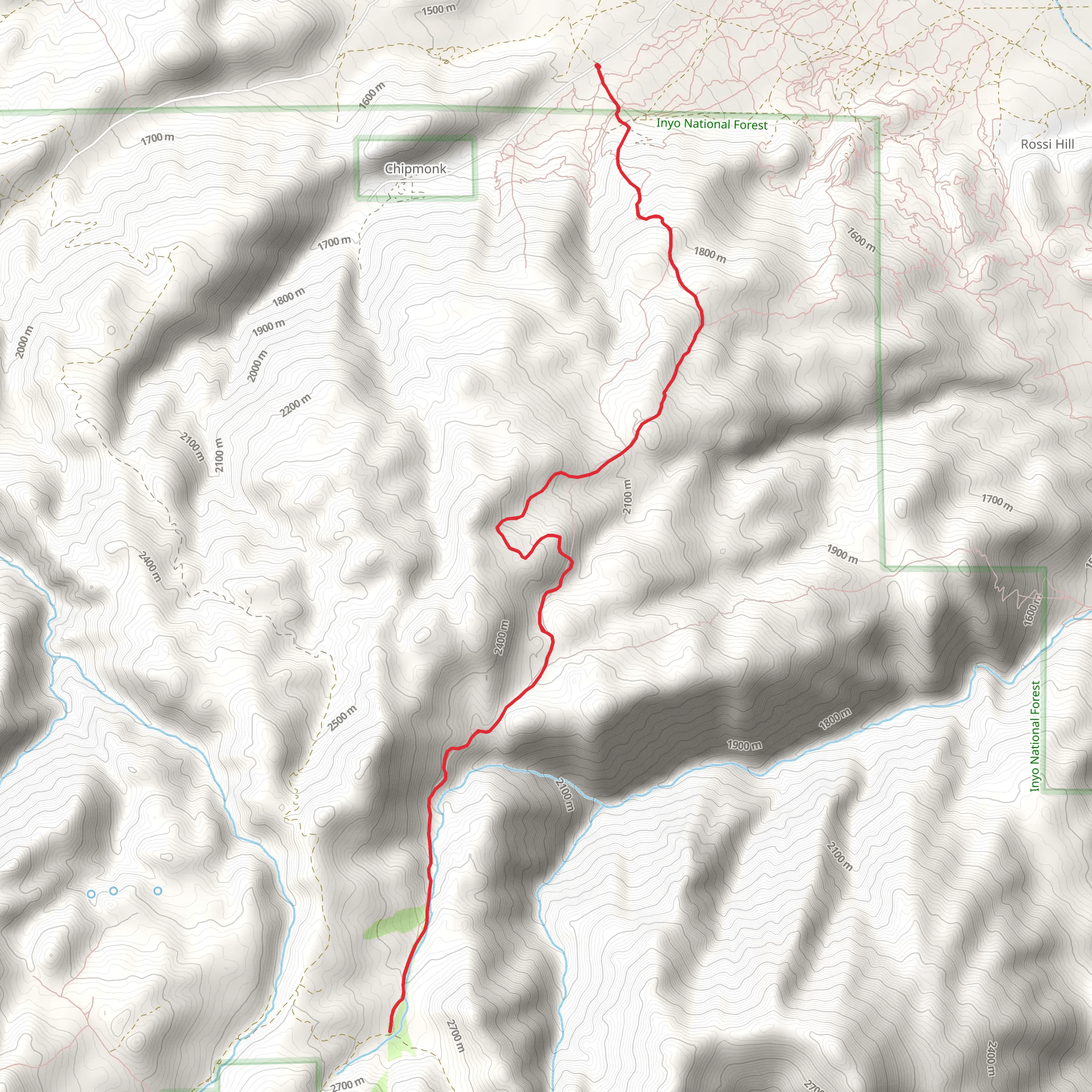 Rawson Creek Trail mobile static map