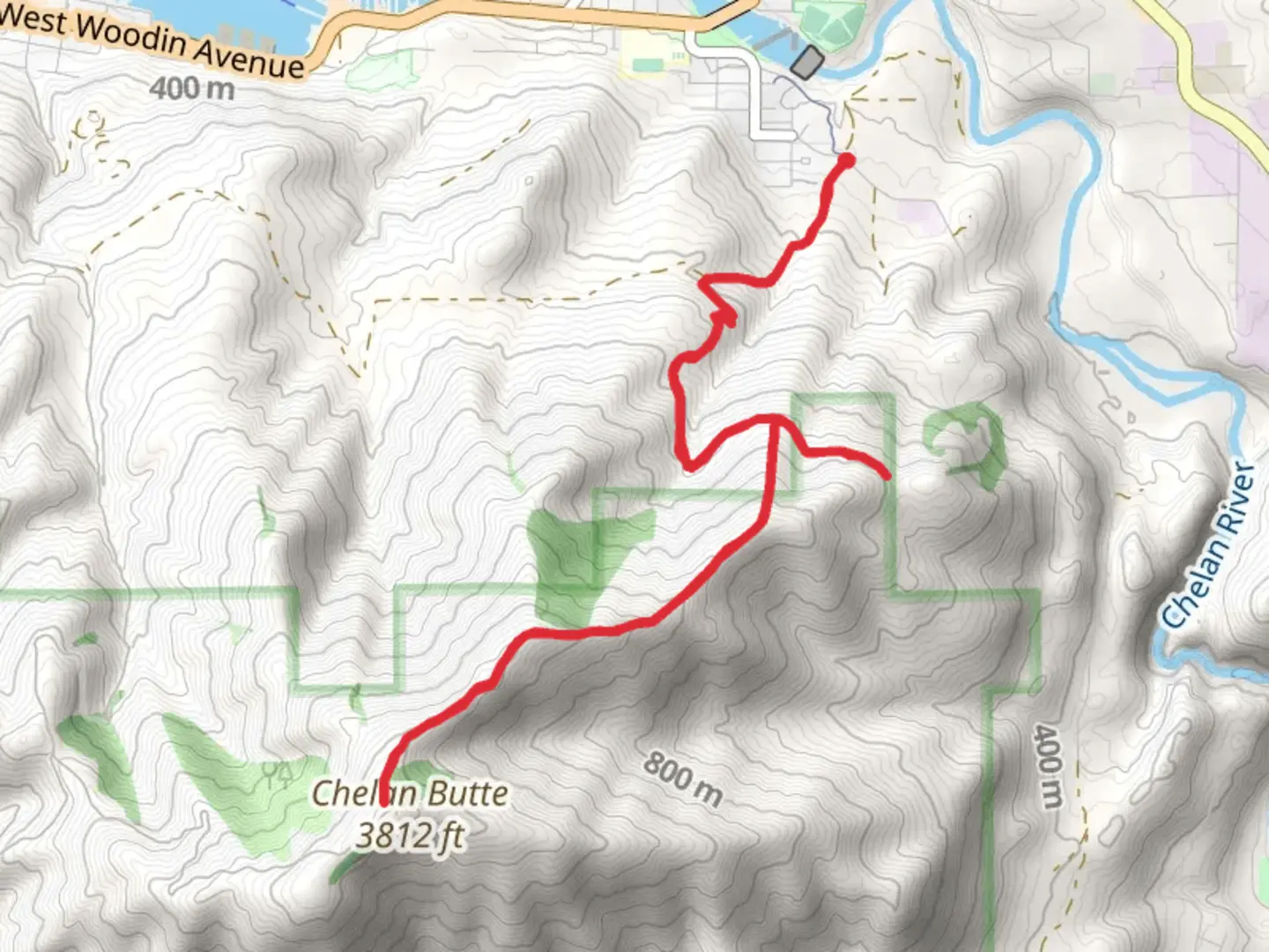 An image depicting the trail Chelan Butte Trail and its surrounding area.
