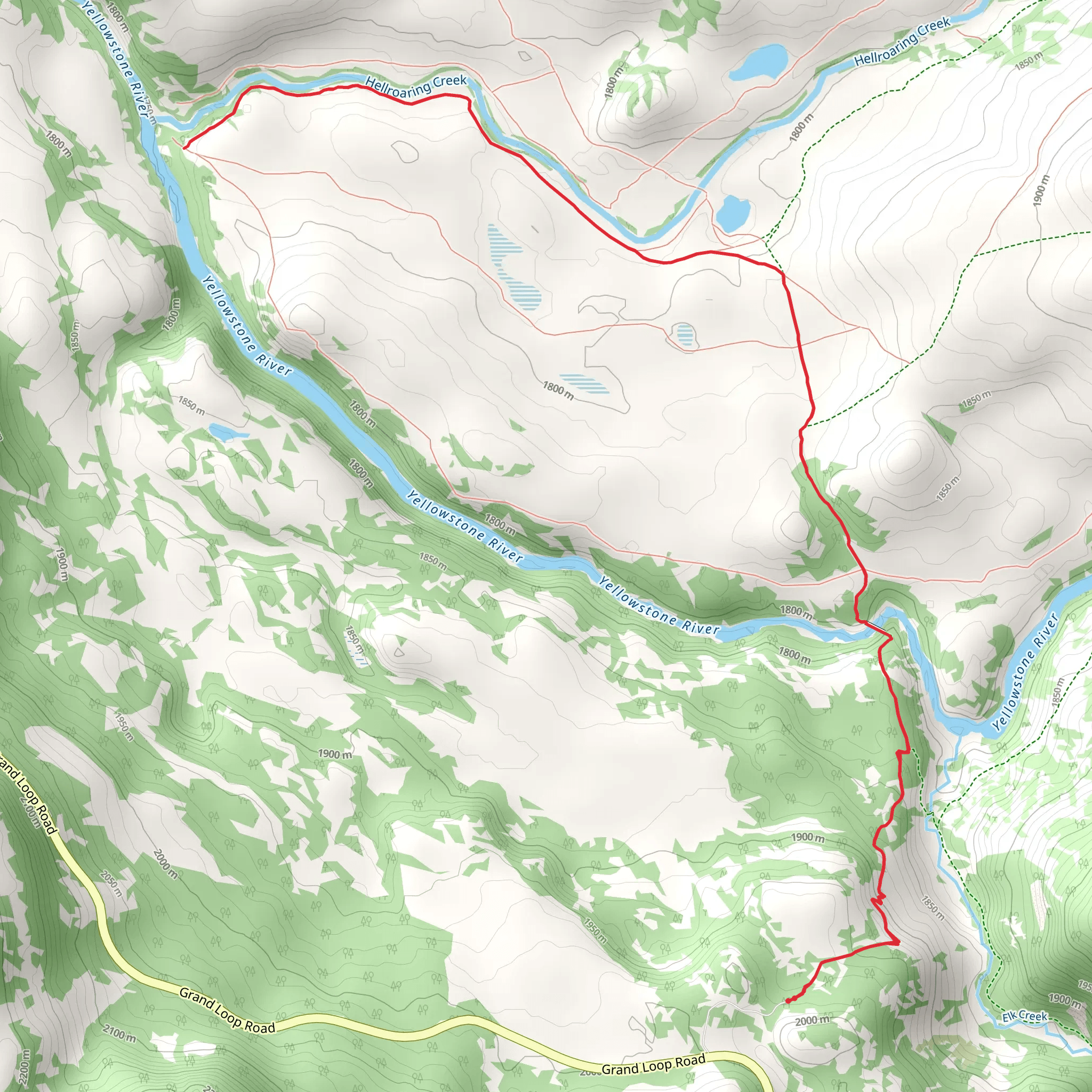 Hellroaring Trail mobile static map