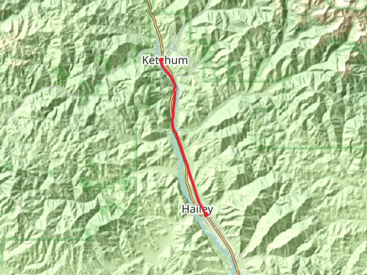 An image depicting the trail Wood River Trails and its surrounding area.
