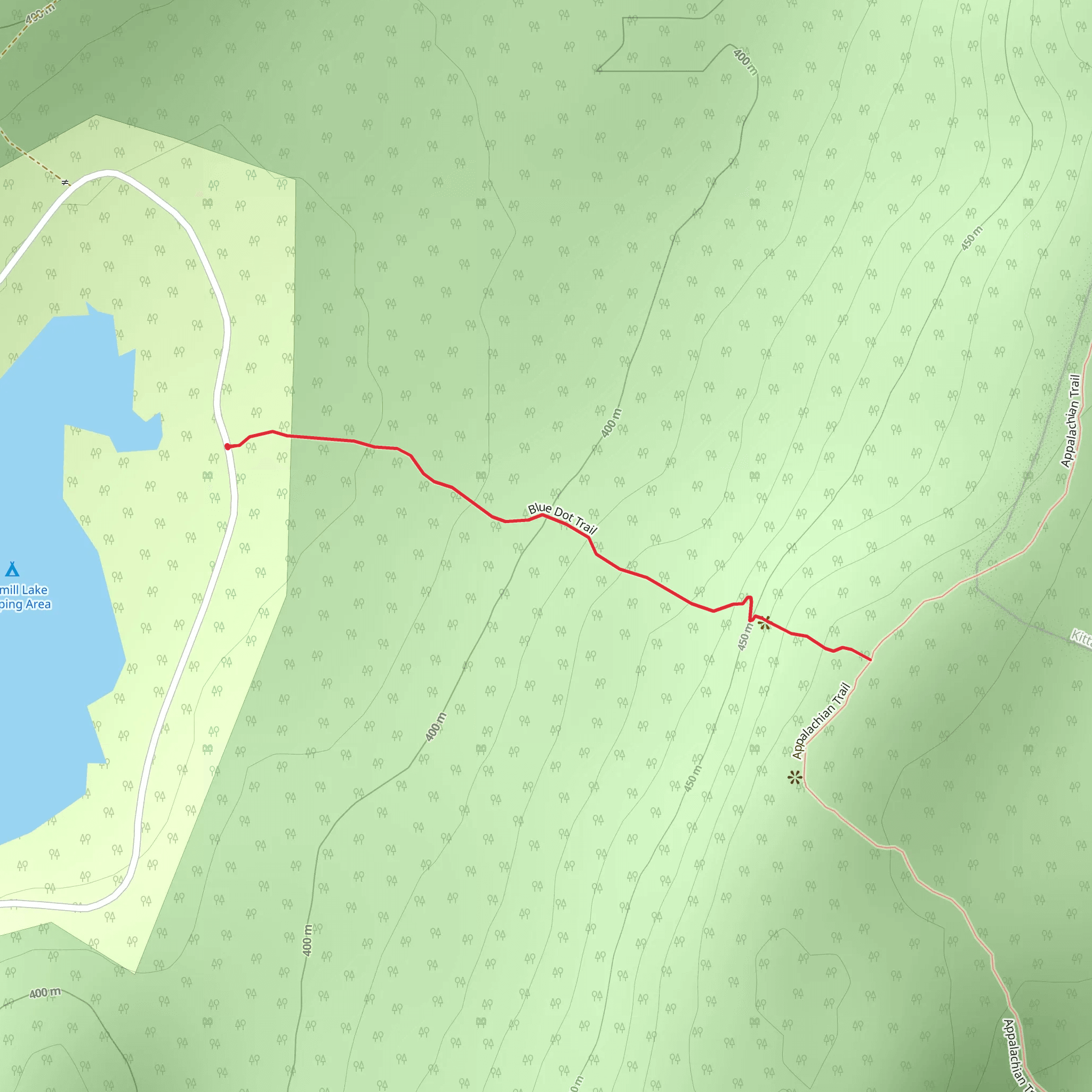 Blue Dot Trail mobile static map