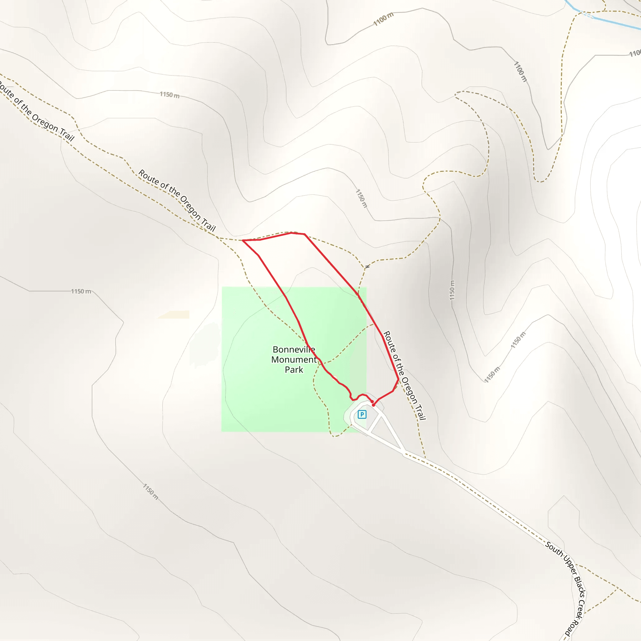 Bonneville Park Loop mobile static map