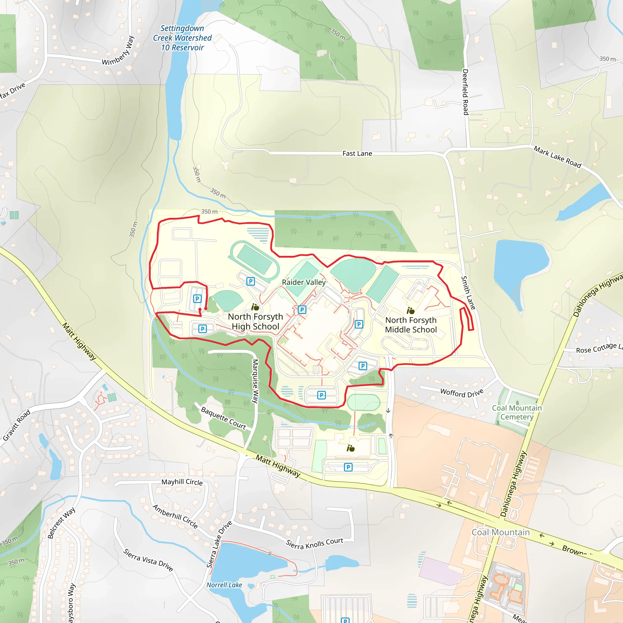 North Forsyth H S Loop mobile static map