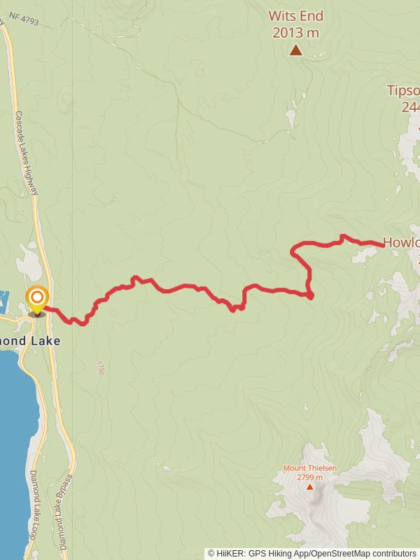 Howlock Mountain Trail mobile static map