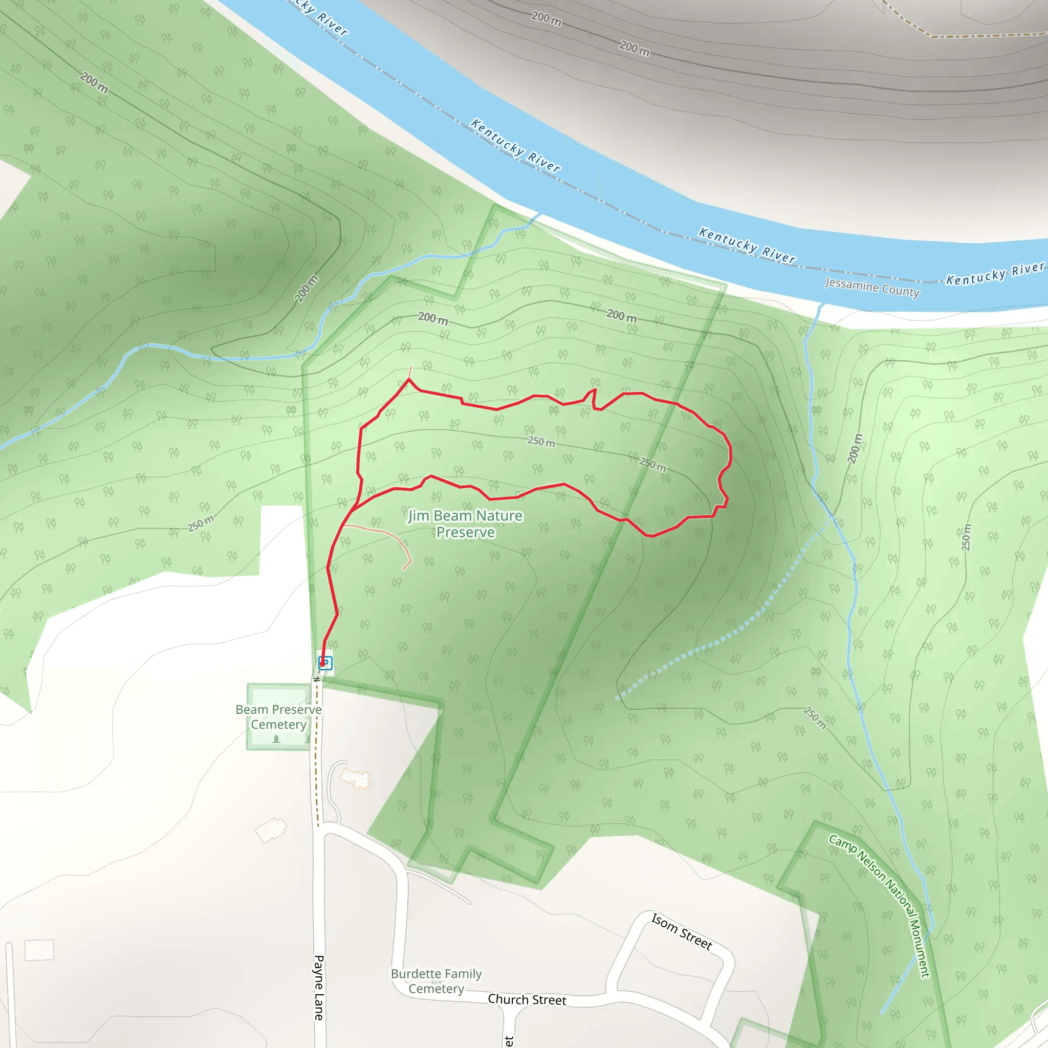 Beam Preserve Cemetery Loop mobile static map