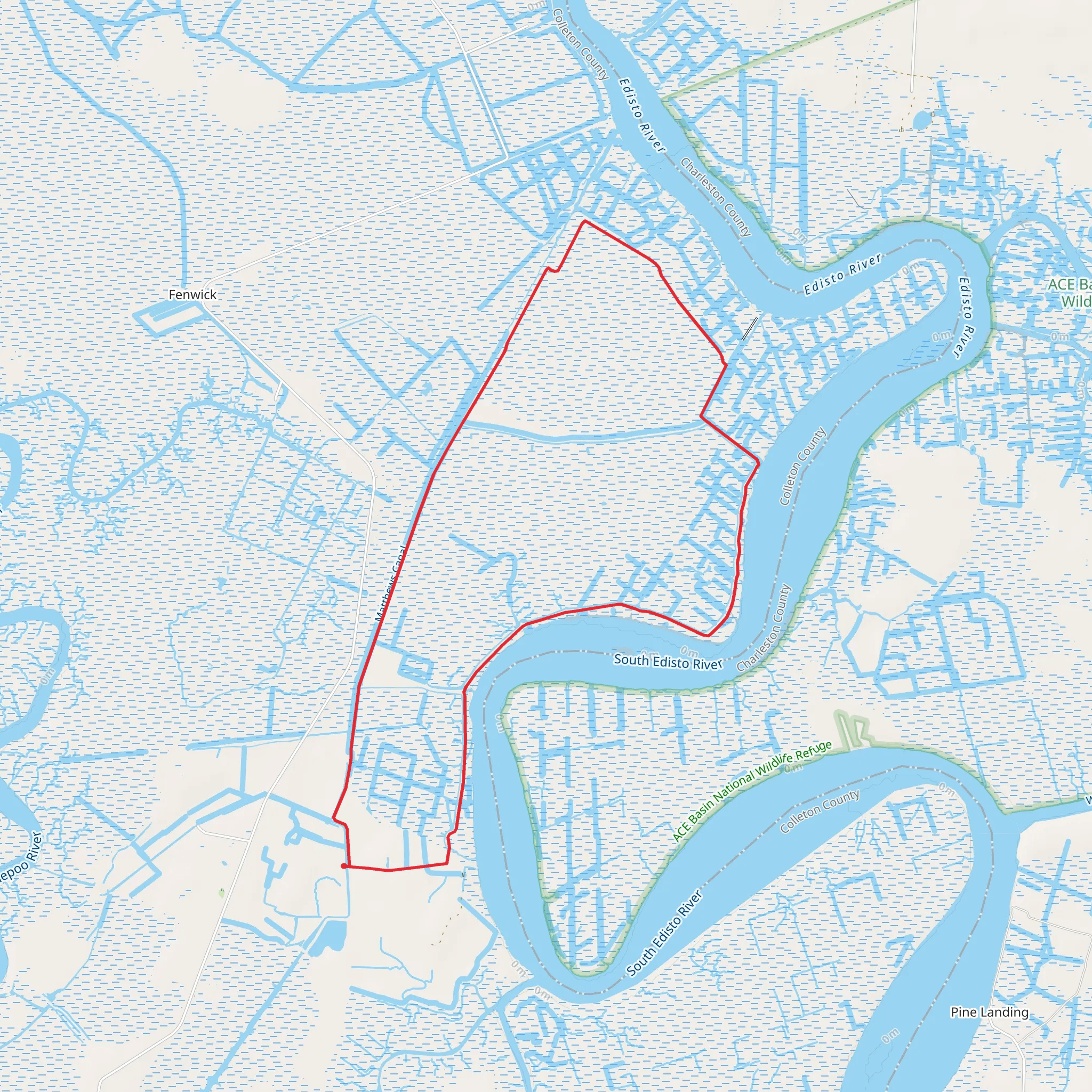 Matthews Canal Loop mobile static map