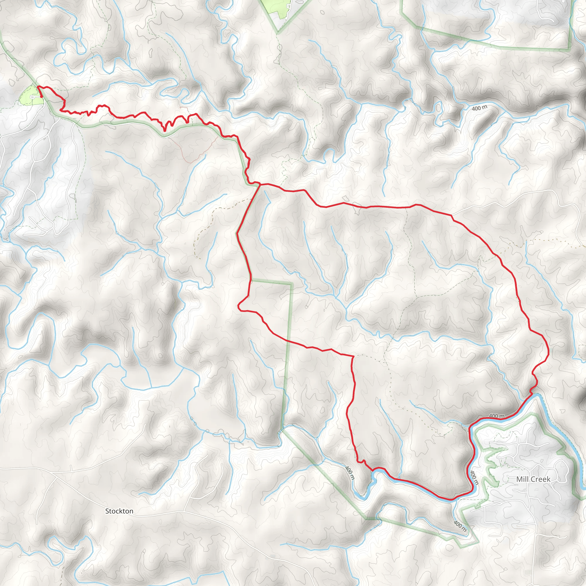 Tar Kiln Ridge, North White Oak Creek and Christian Cemetery Loop Trail mobile static map