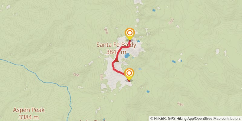 Skyline Trail spur 1 Map