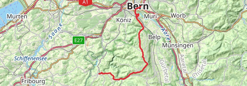 Camino Basel-Geneva via Bern stage 7 Map