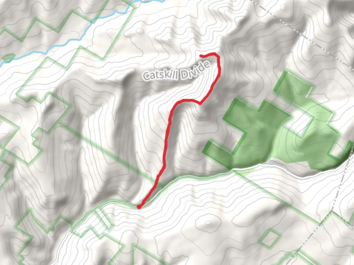 An image depicting the trail Peekamoose Mountain and Table Mountain Loop Trail and its surrounding area.