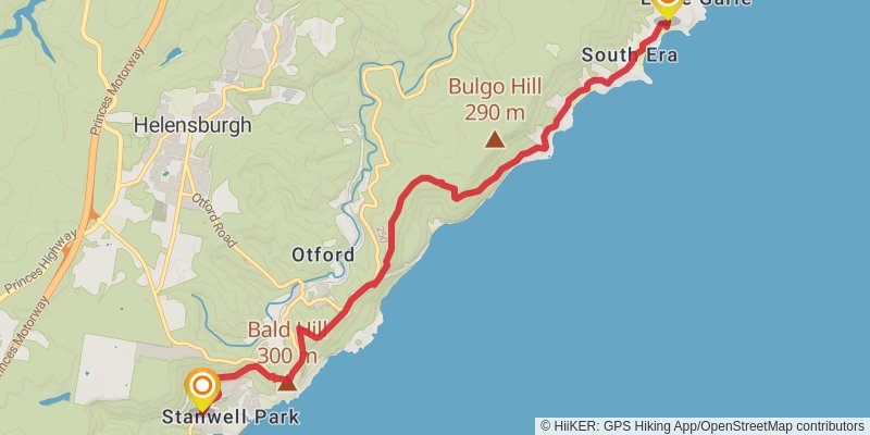 The Great South Coast Walk stage 2 Map