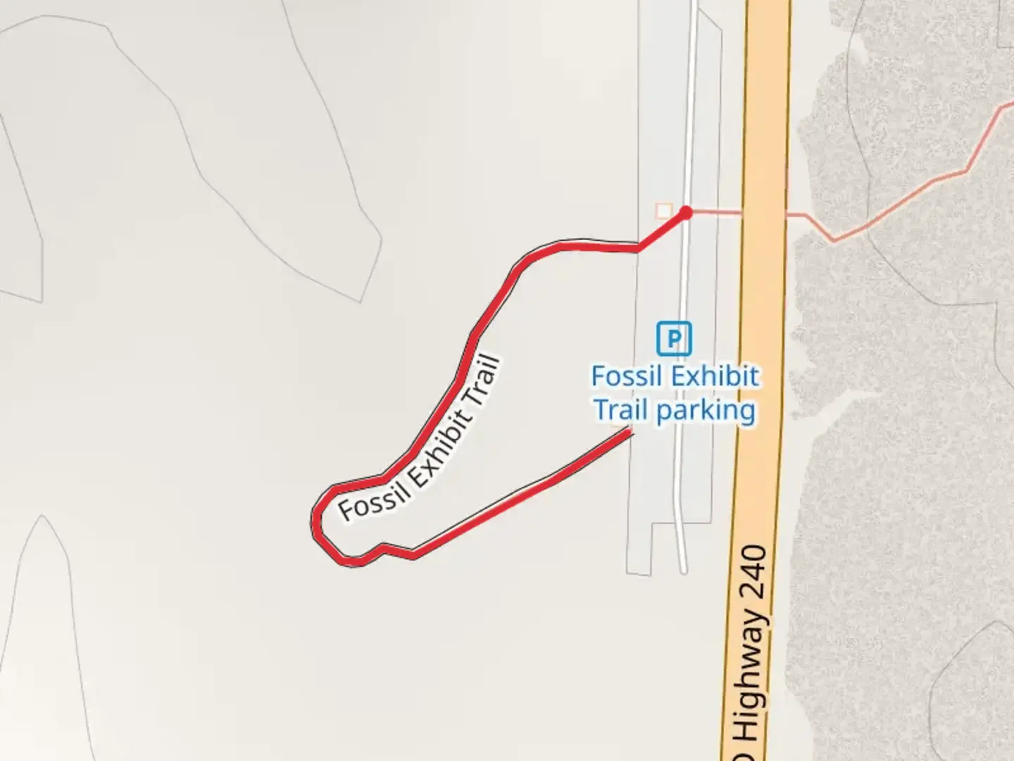 An image depicting the trail Fossil Exhibit Trail - Badlands Loop Road and its surrounding area.
