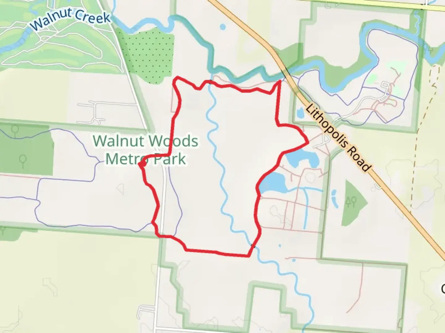 An image depicting the trail Kestrel Trail and Monarch Trail Loop and its surrounding area.