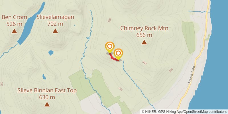 Mourne Wall Walk spur 2 Map
