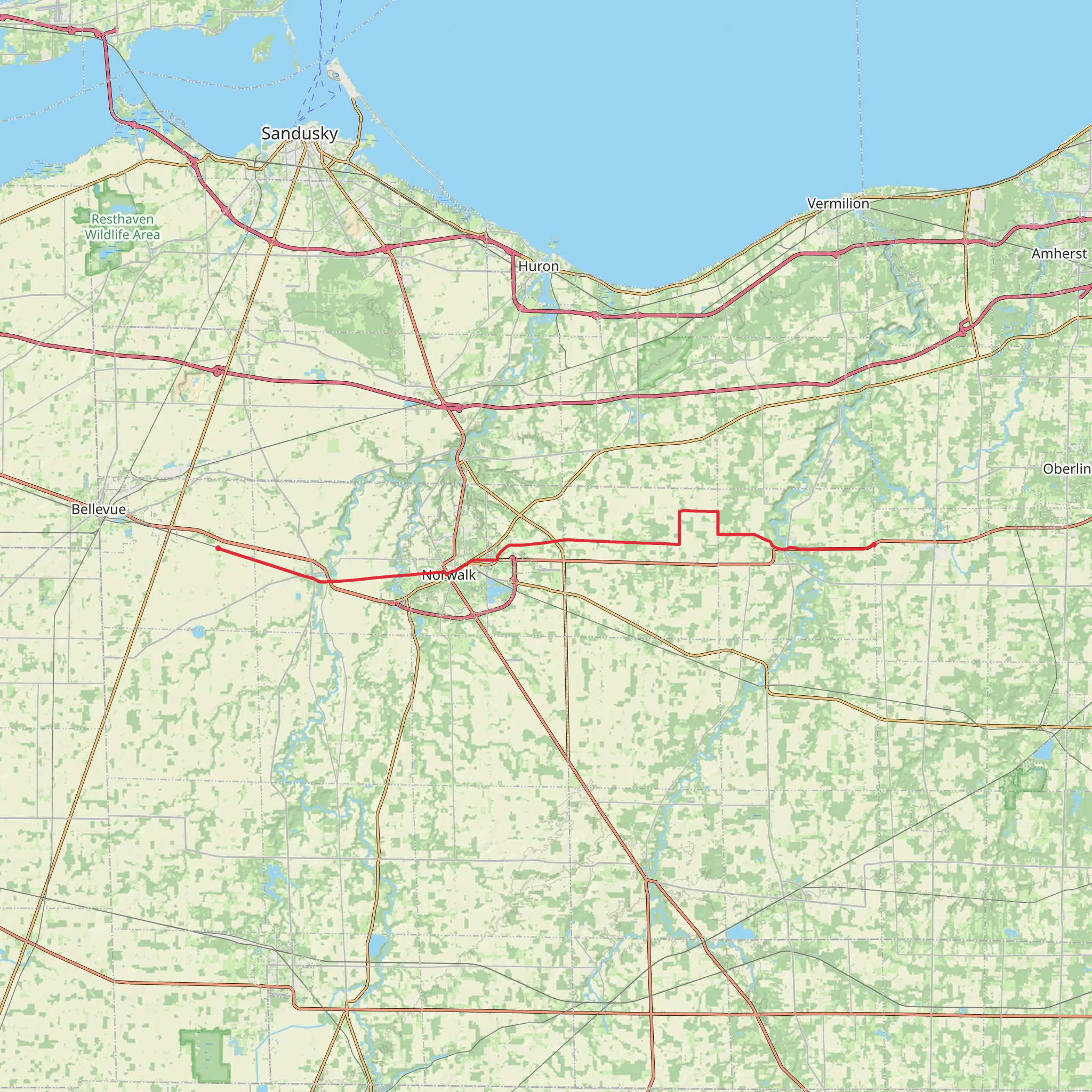 North Coast Inland Trail mobile static map
