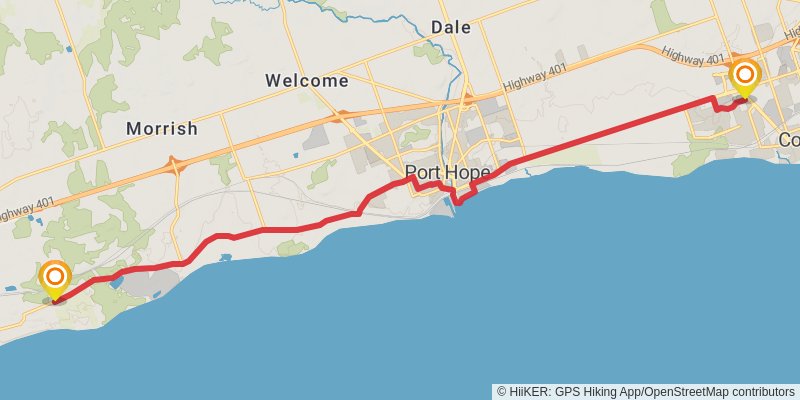Waterfront Trail stage 20 Map