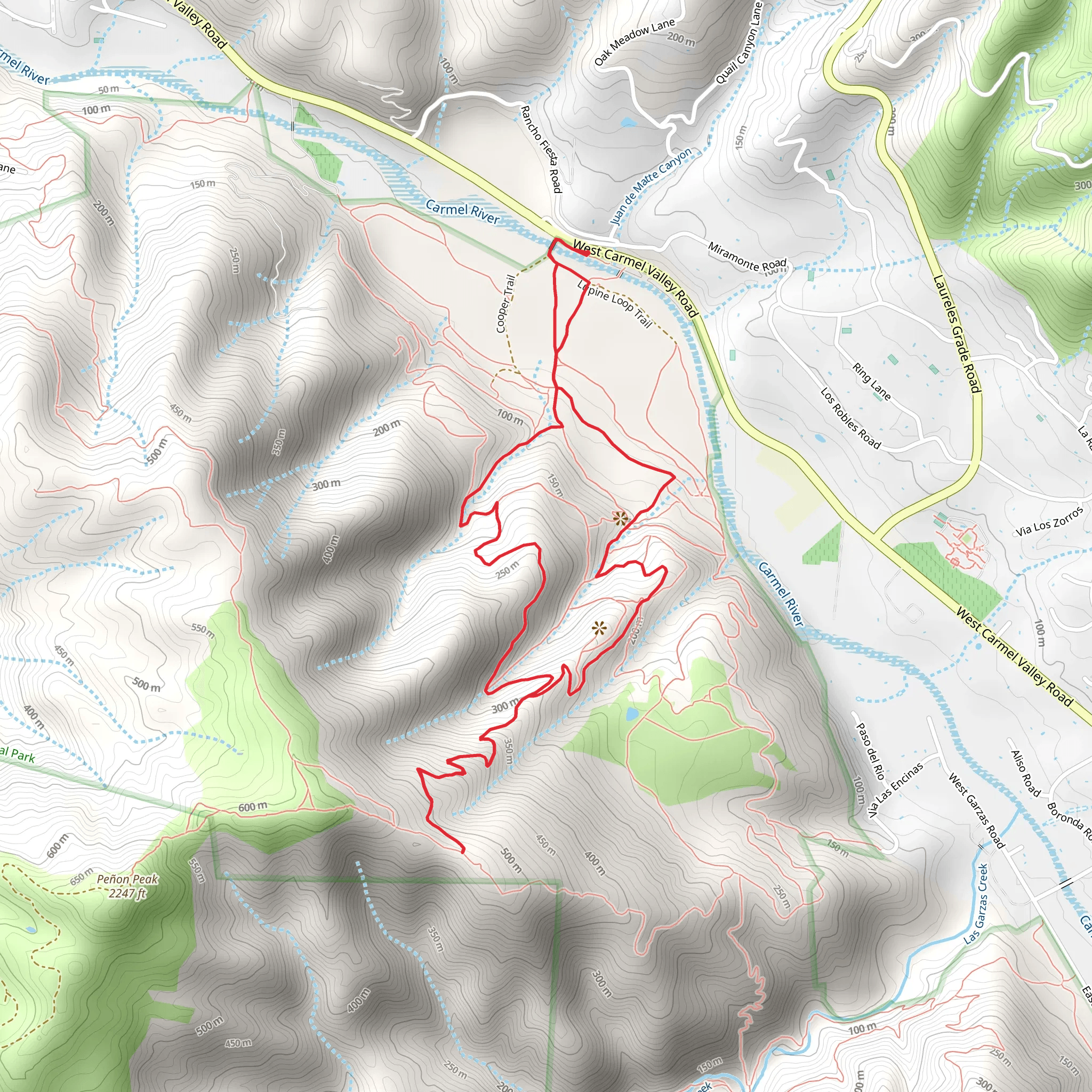 Lupine Loop, Sage and Sky Loop Trail mobile static map