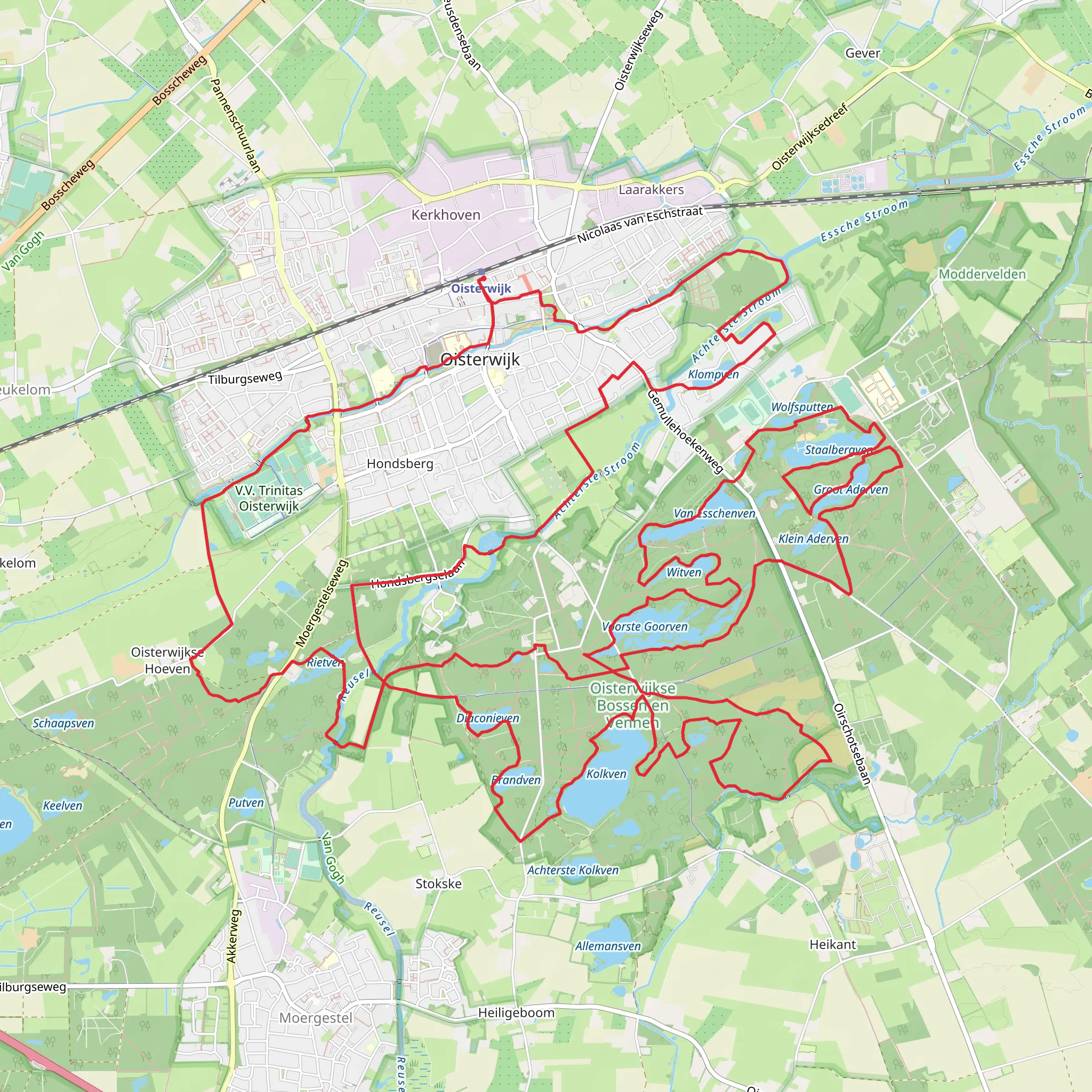 Oisterwijkse Vennen Loop mobile static map