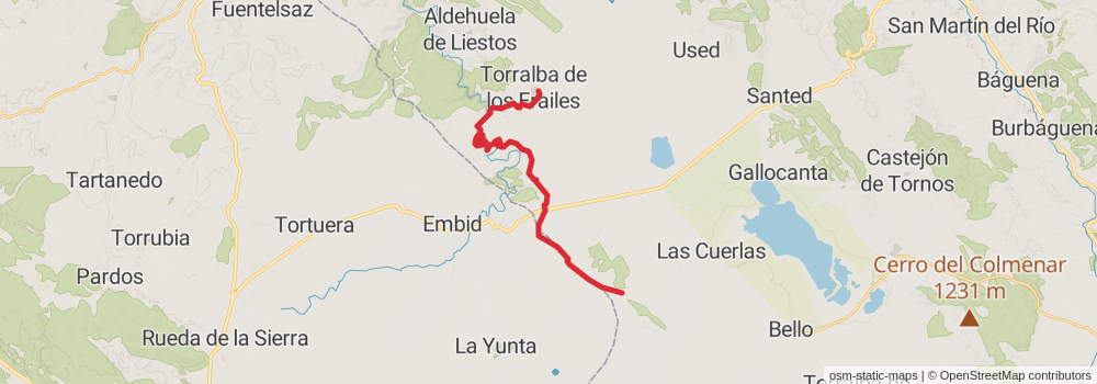 GR 24 - Jalón and Jiloca Trail stage 4 Map
