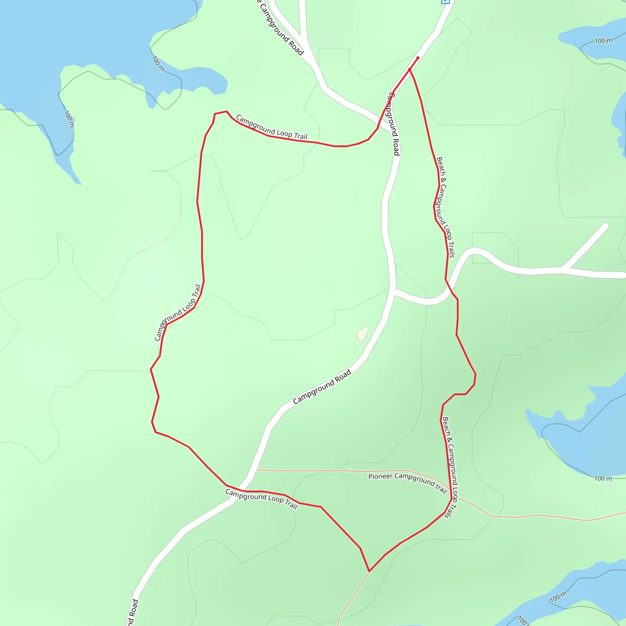 Campground Loop Trail mobile static map