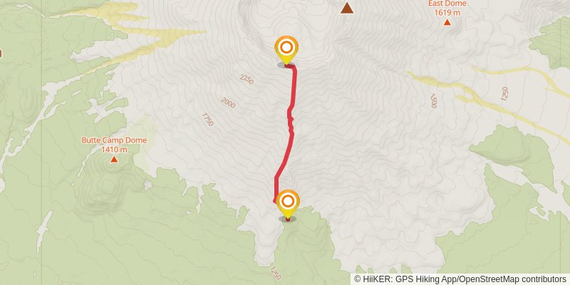 Loowit Trail spur 2 Map