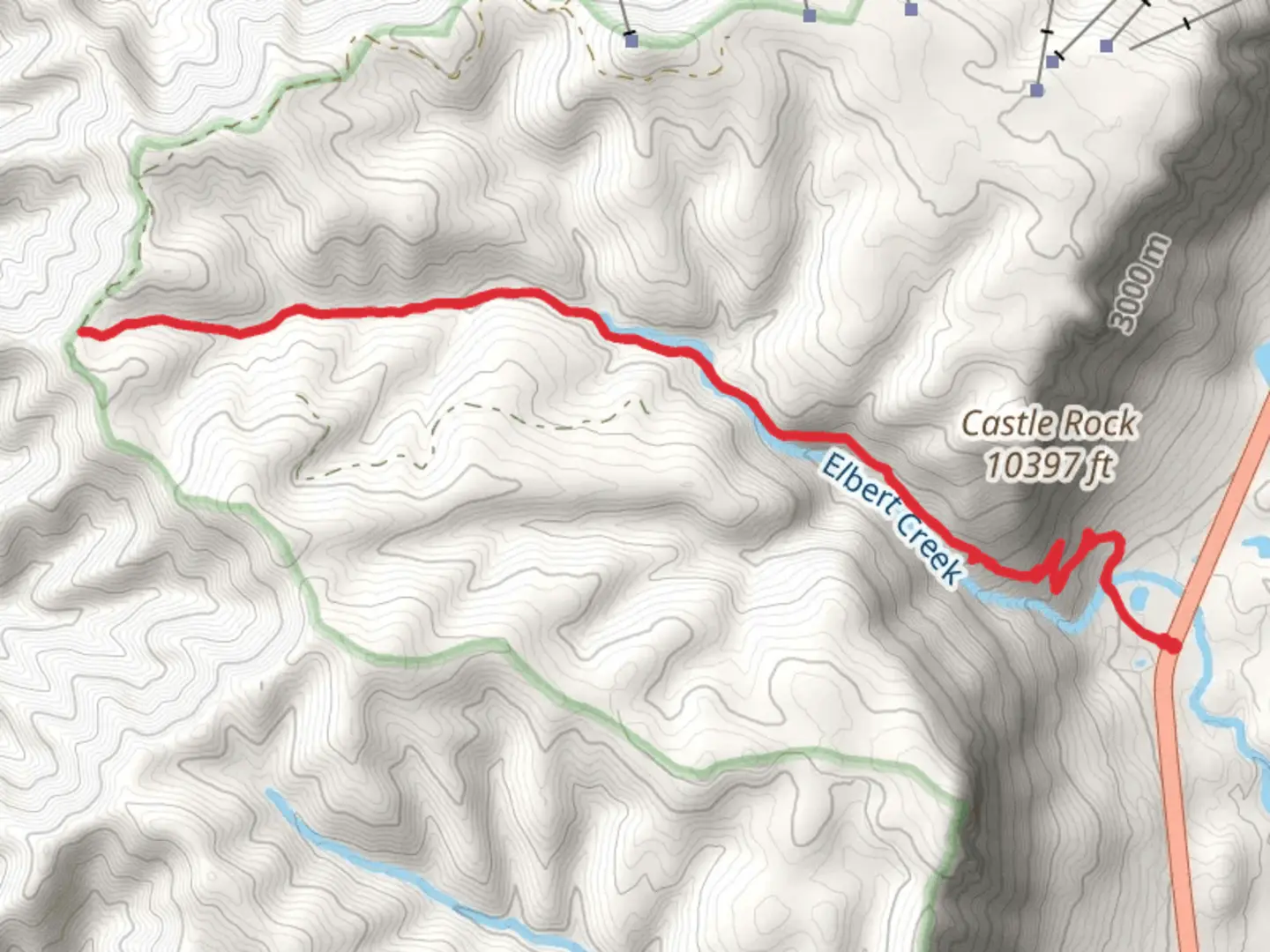 An image depicting the trail Elbert Creek Trail and its surrounding area.