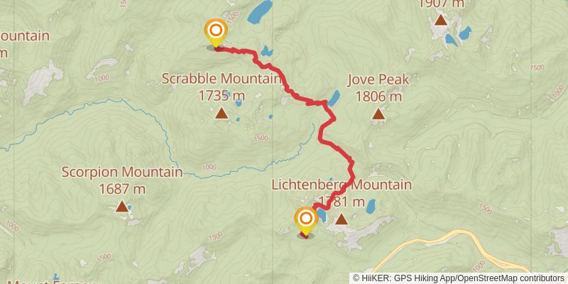 Ultra Pedestrian North Loop stage 190 Map