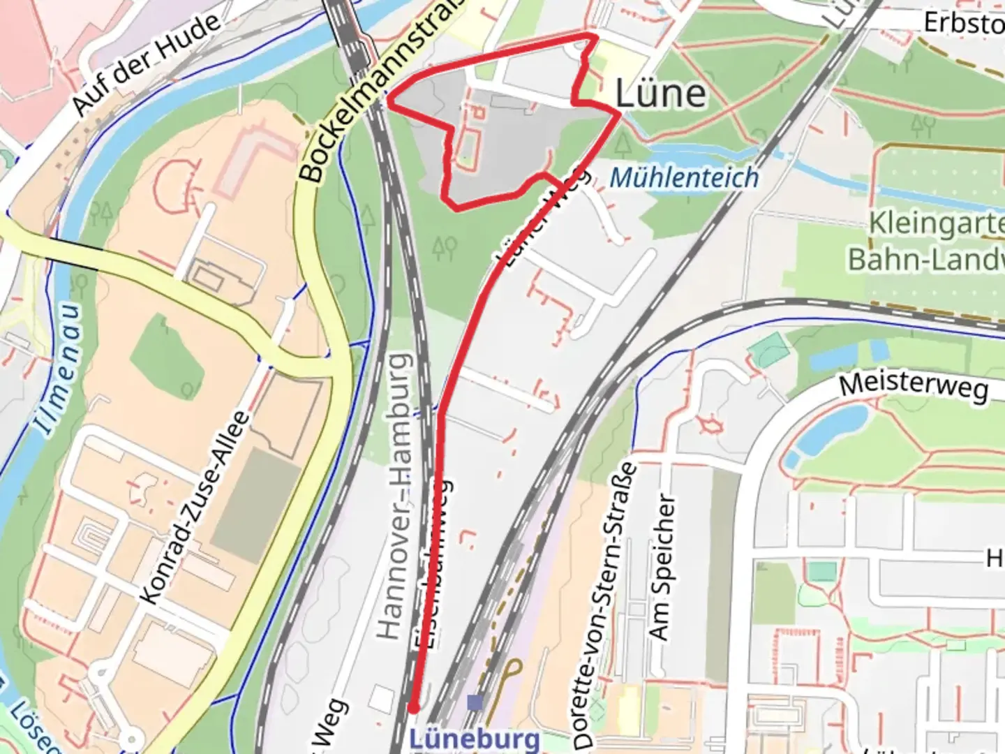 An image depicting the trail Lune Abbey Loop and its surrounding area.