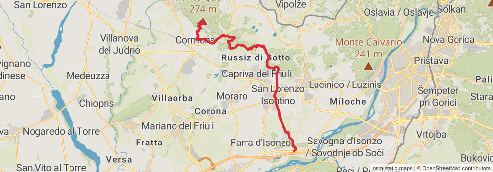 Alpe Adria Walk stage 36 Map