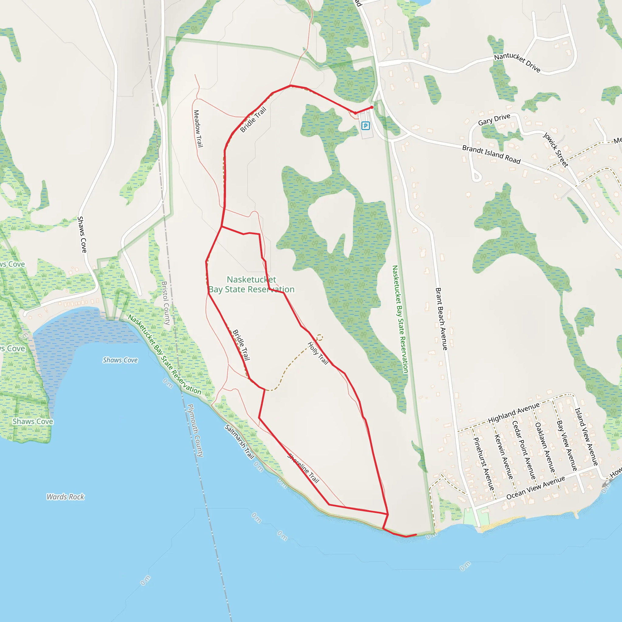 Birdle Trail and Holly Trail Loop mobile static map