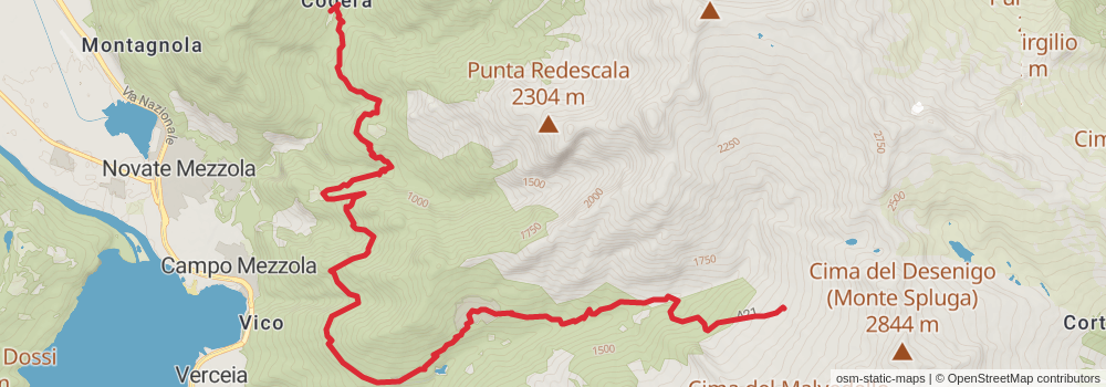 Sentiero Italia - Alps Section stage 88 Map