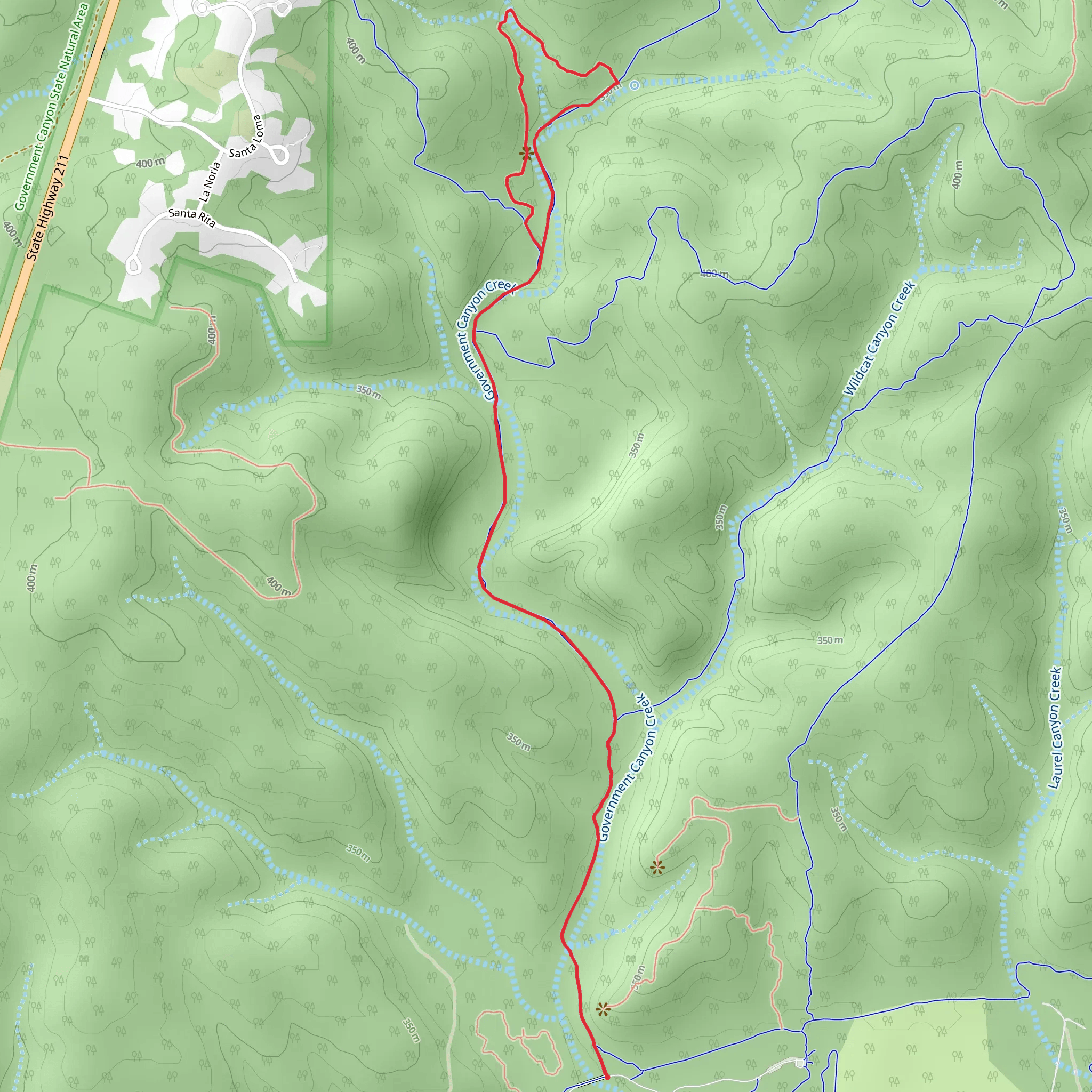 Joe Johnston Route and Overlook Trail mobile static map
