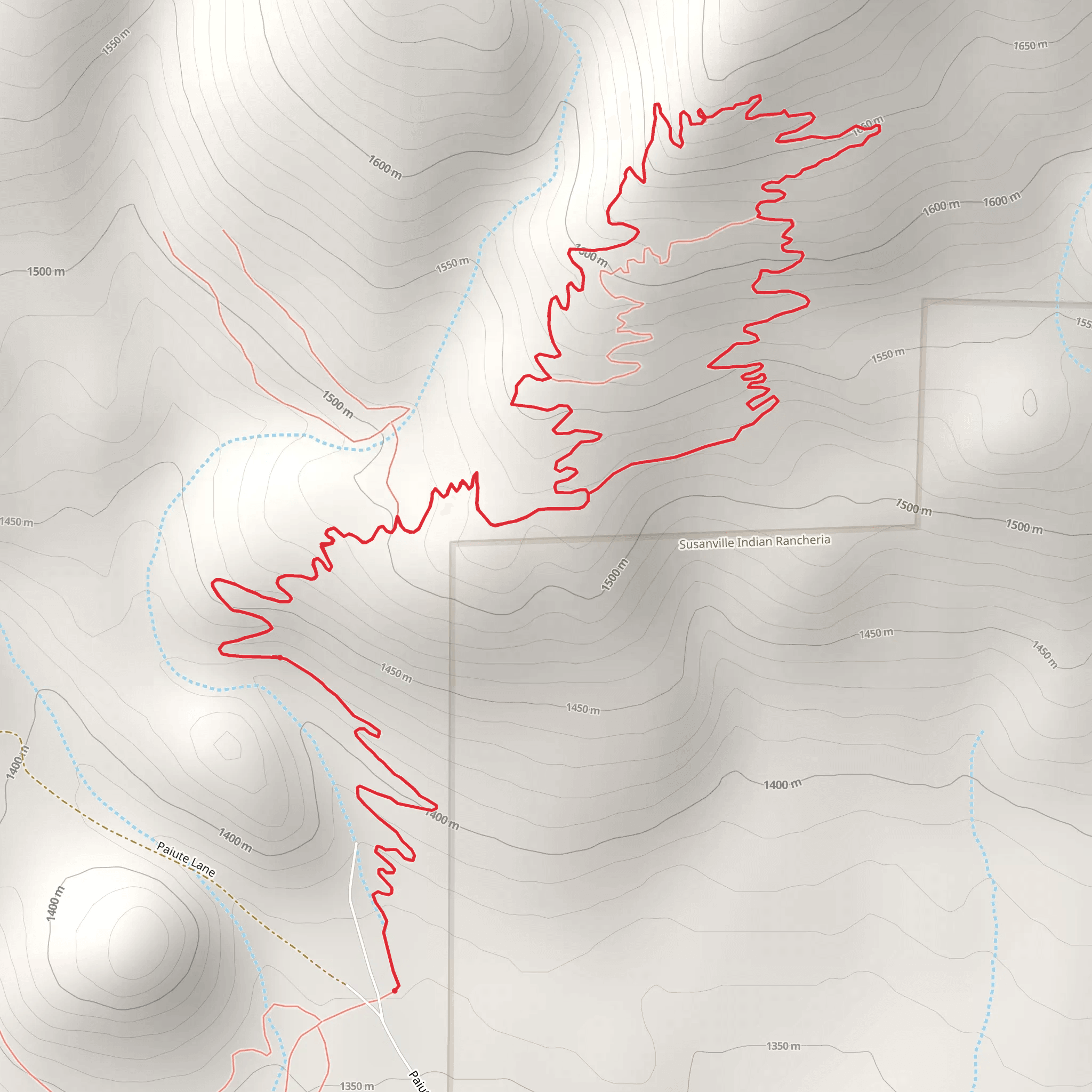 Heart Attack Hill and Rocky Top Loop mobile static map