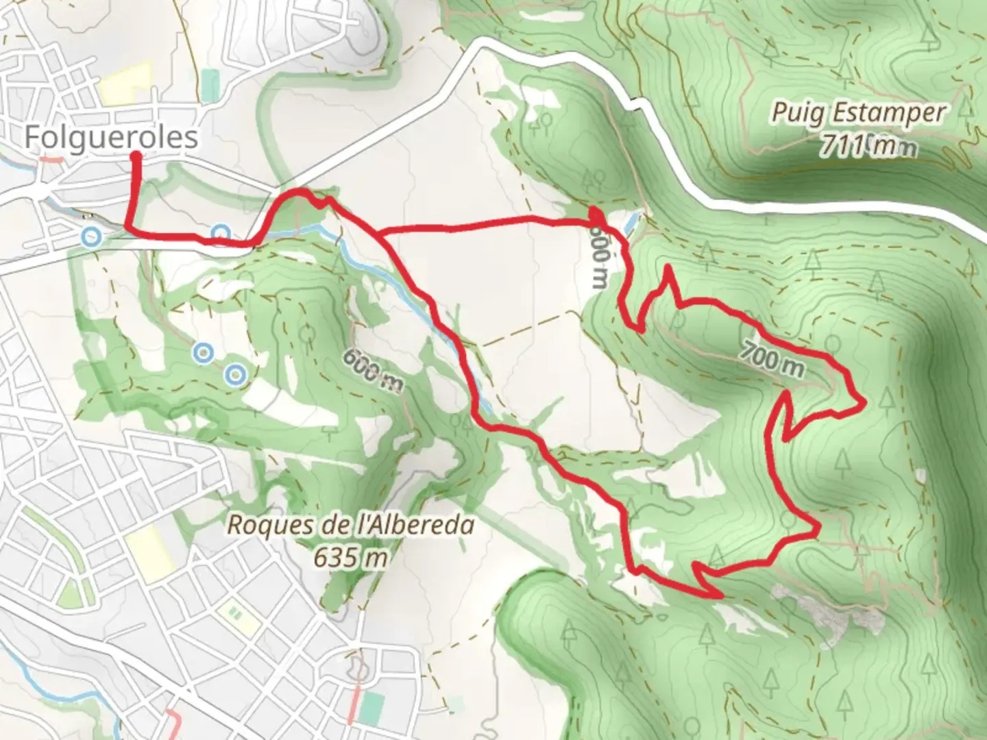 An image depicting the trail The Casol de Puigcastell SL C 123 and its surrounding area.