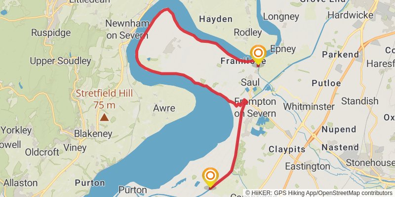 Severn Way stage 15 Map