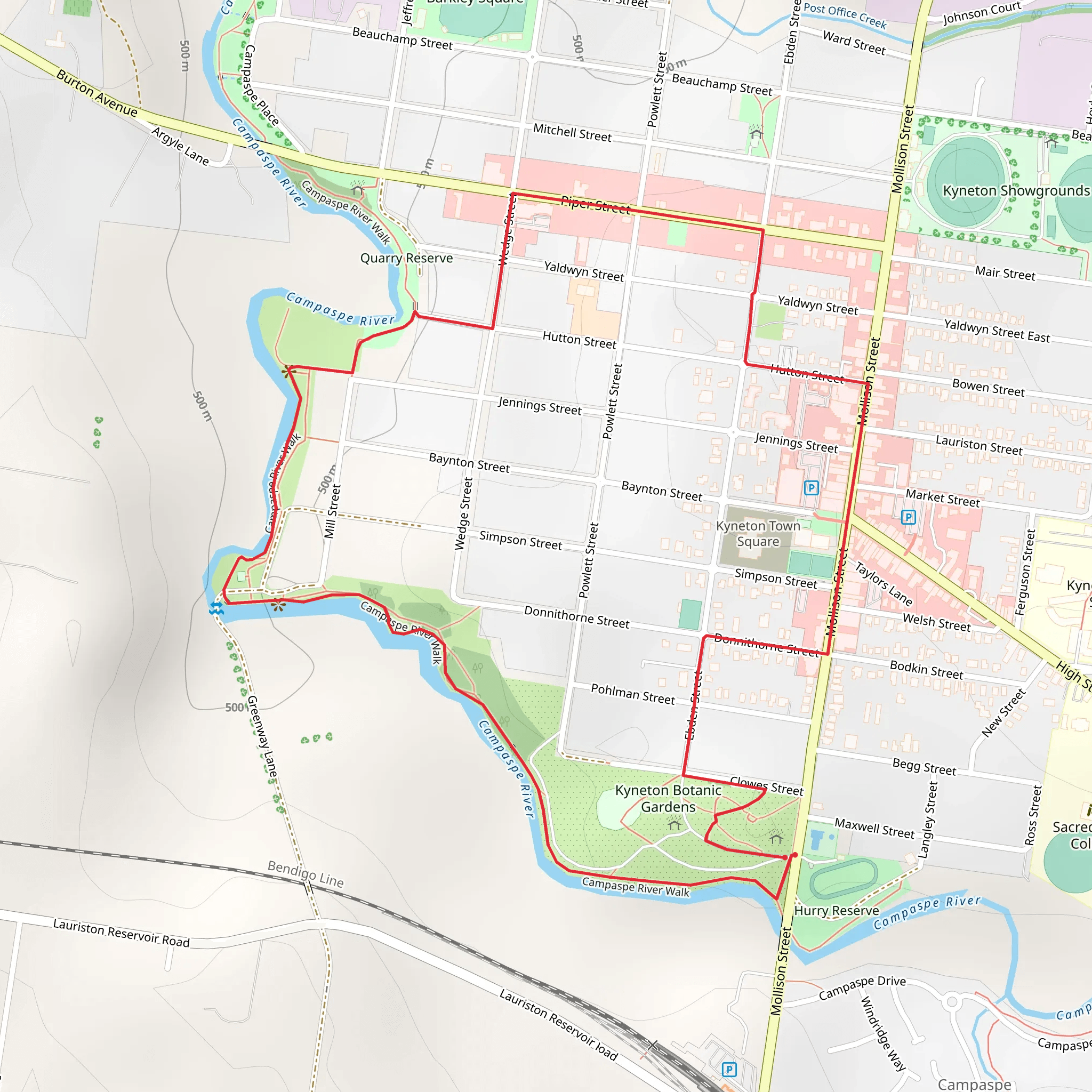Best of Kyneton Walk mobile static map