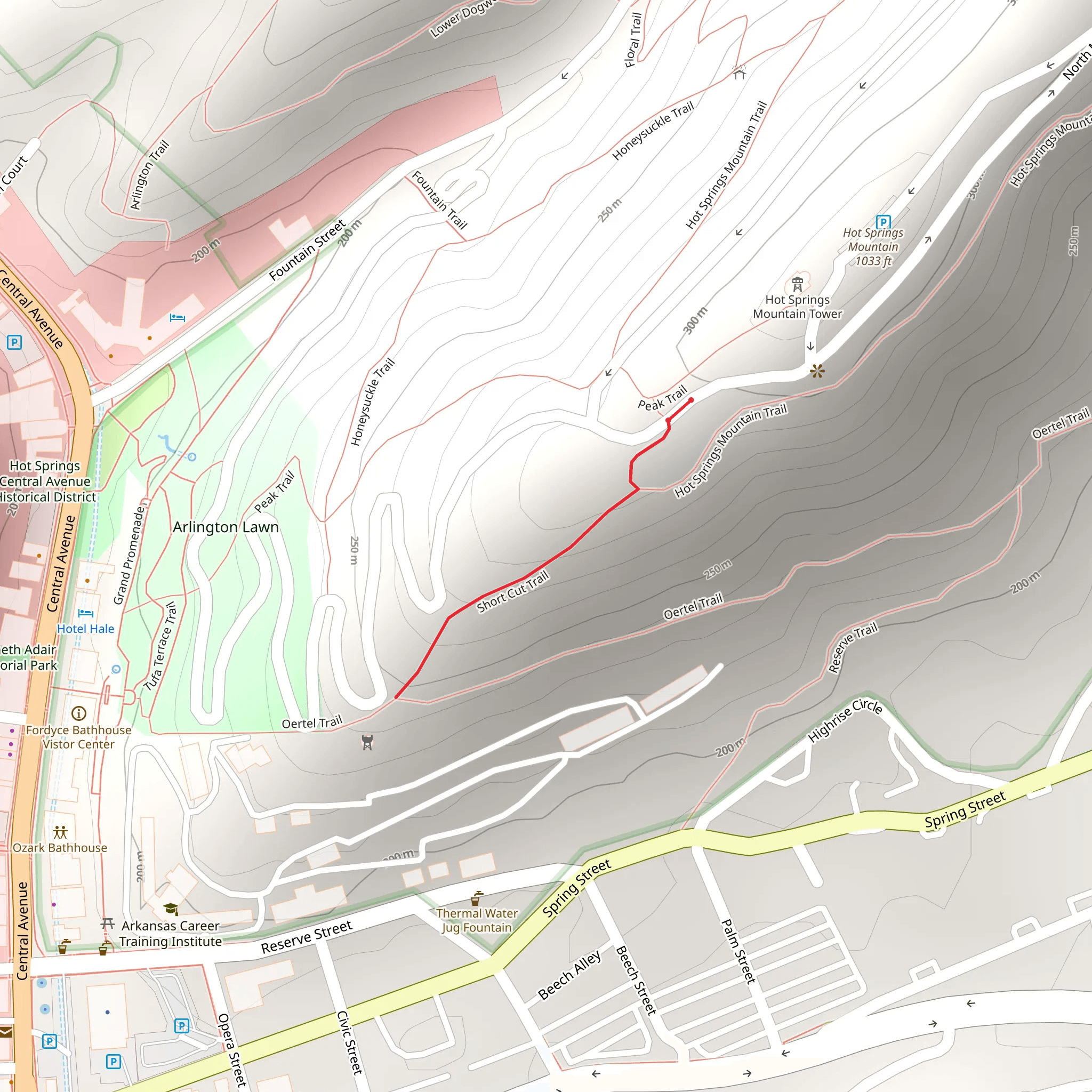 Short Cut Trail mobile static map