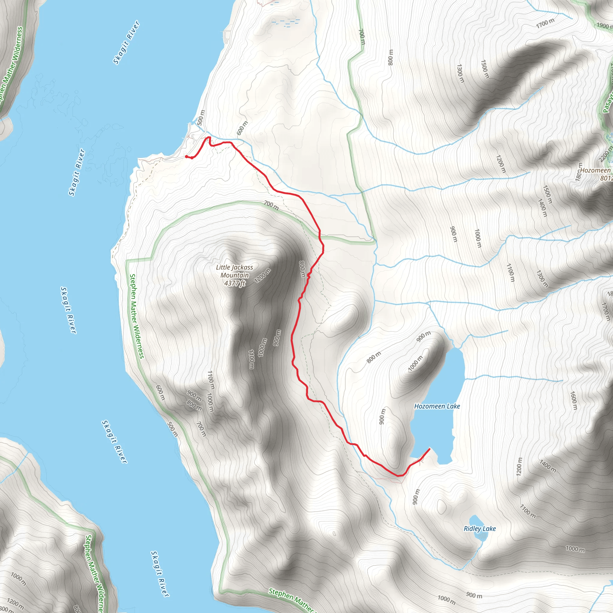 Hozomeen Lake Trail mobile static map