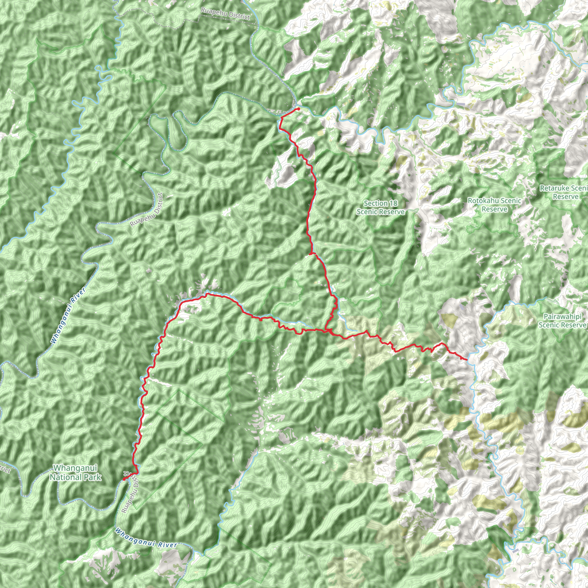 Mangapurua Kaiwhakauka Track mobile static map