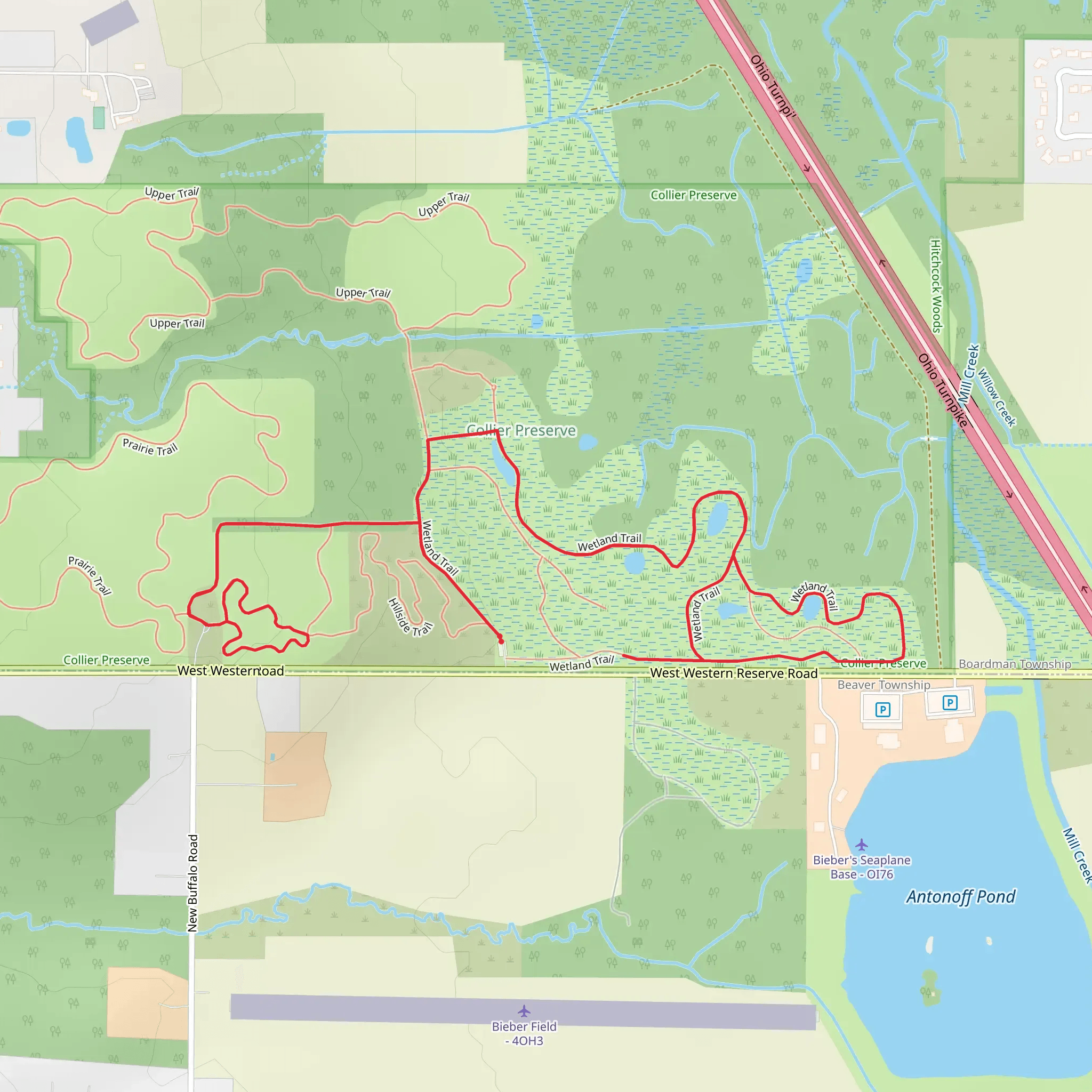 West Western Reserve Road Loop mobile static map