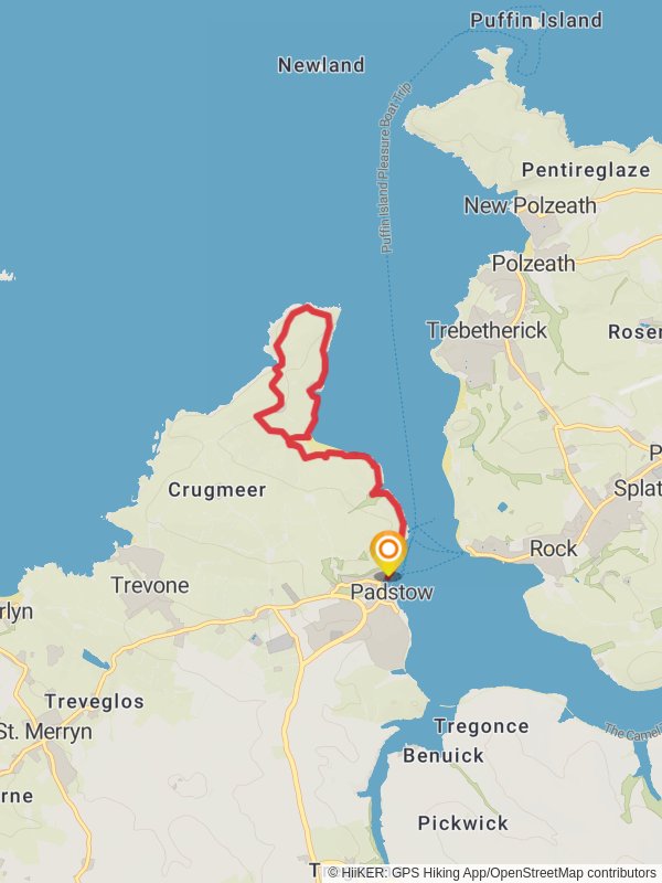 Padstow and Stepper Point Walk Map Cornwall England