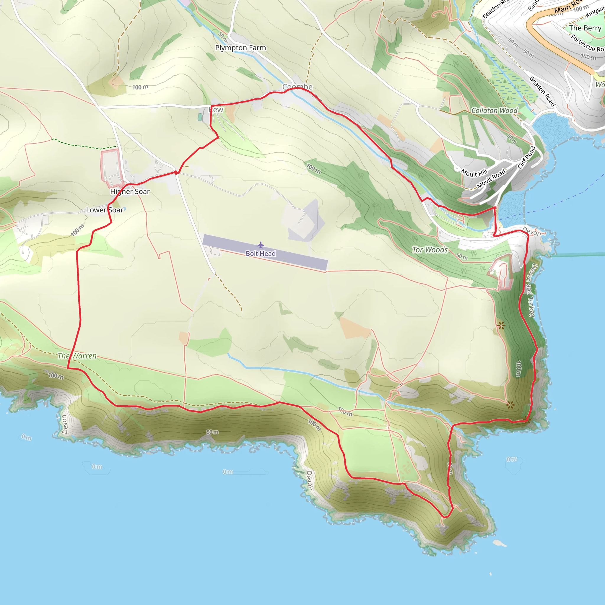 Fir Wood and The Warren Loop mobile static map