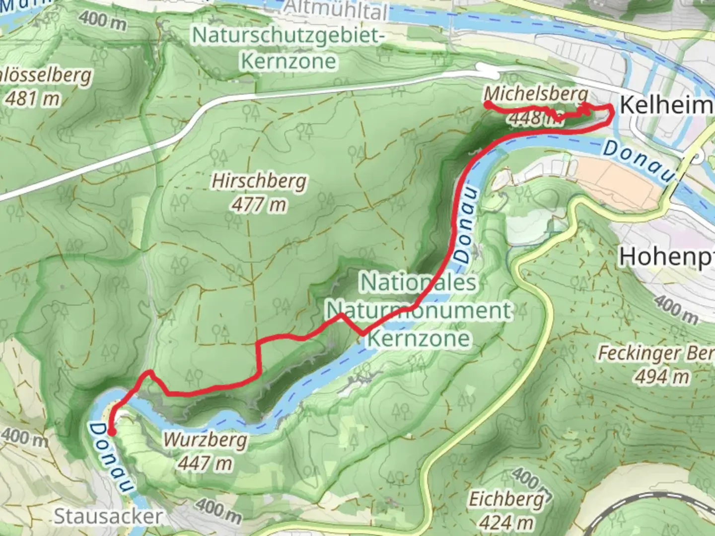 An image depicting the trail Liberation Hall to Asam Kirche Walk via Jurasteig Hauptroute and its surrounding area.
