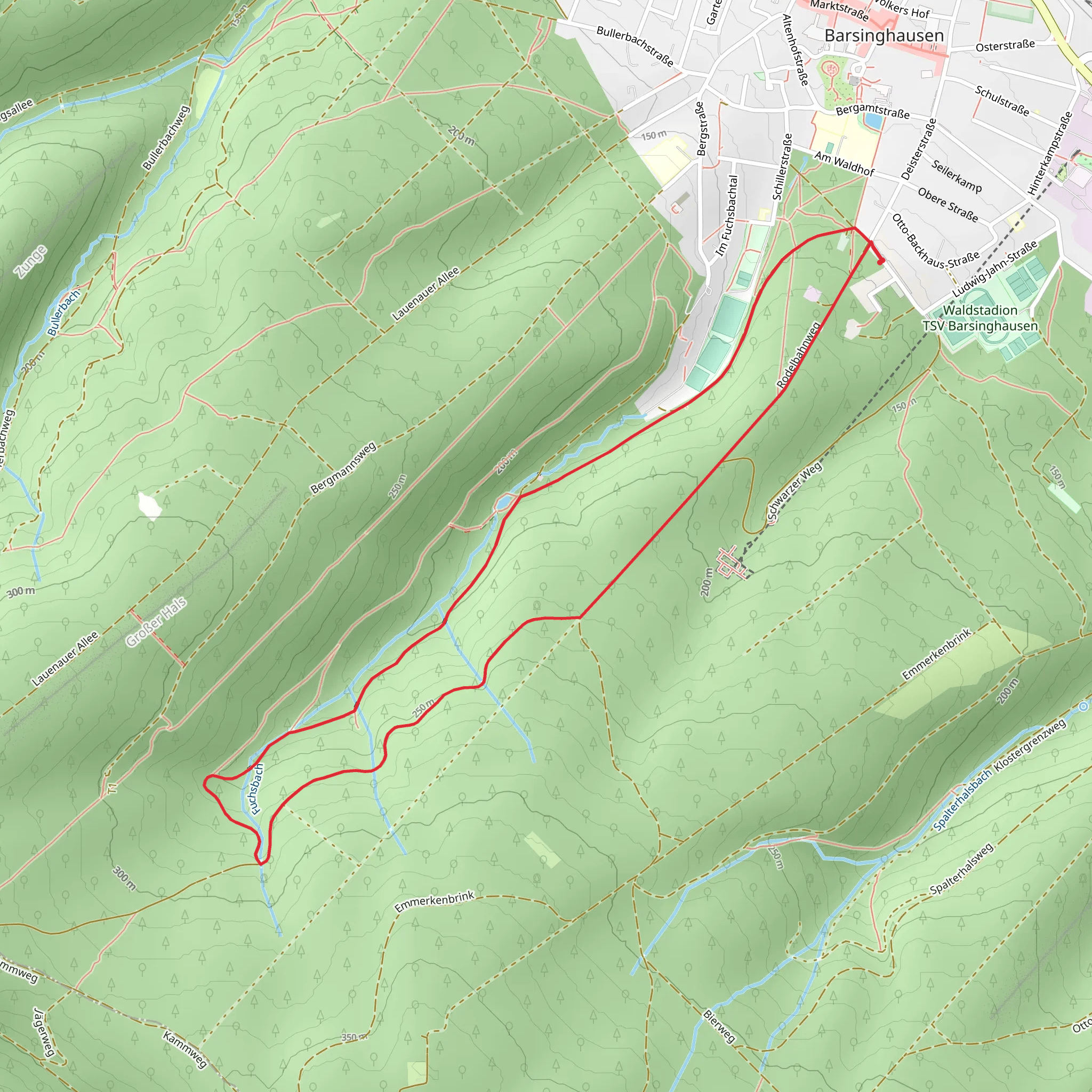Rodelbahnweg and Deister Suentel Weg mobile static map