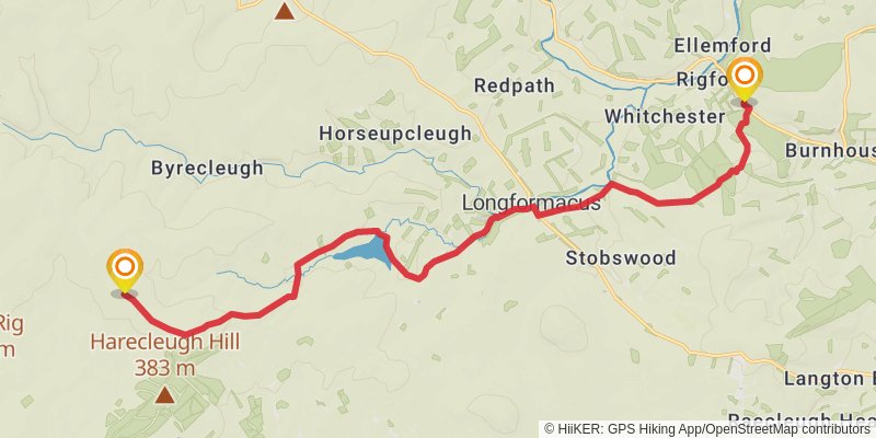 Sir Walter Scott Way stage 7 Map