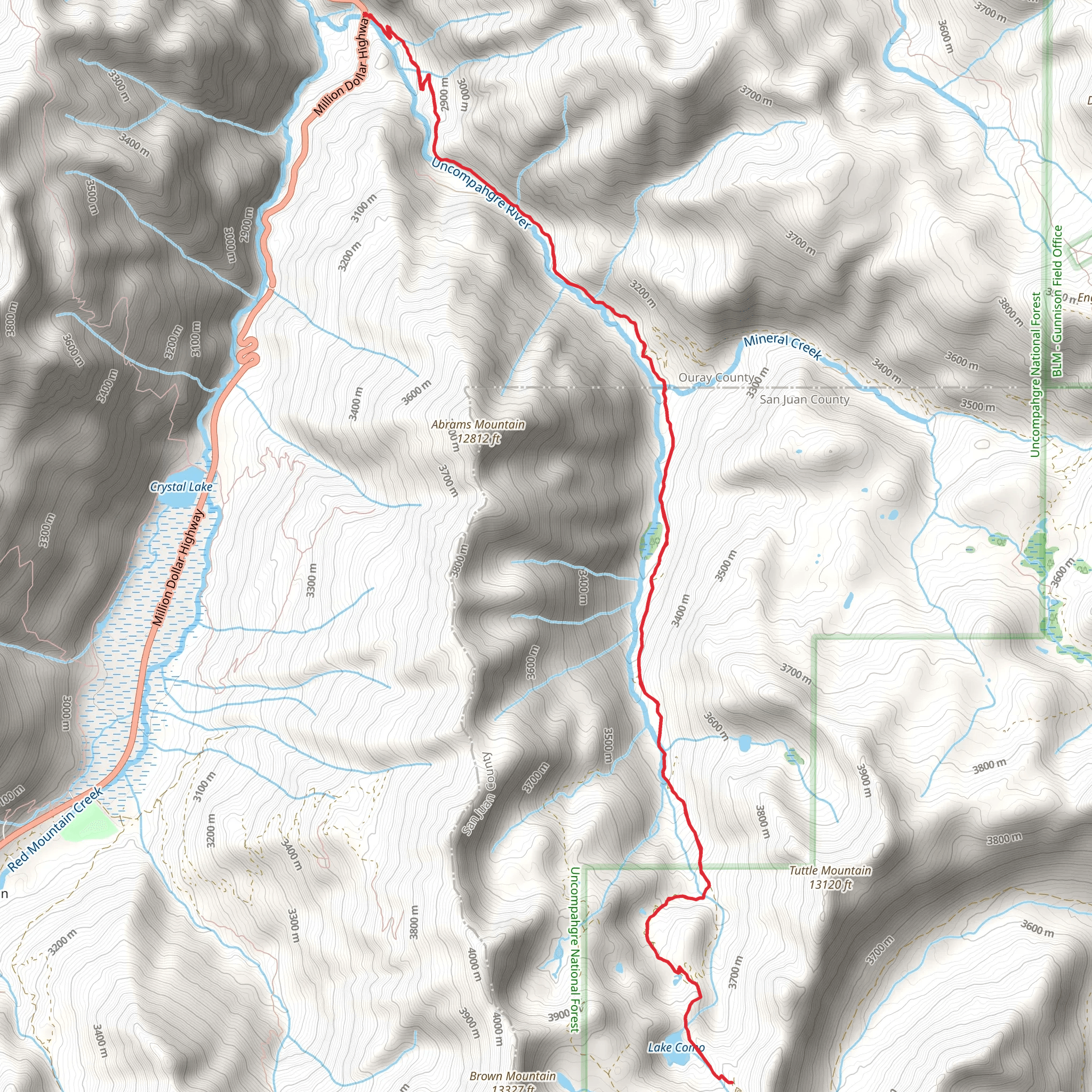 Lake Como Trail mobile static map