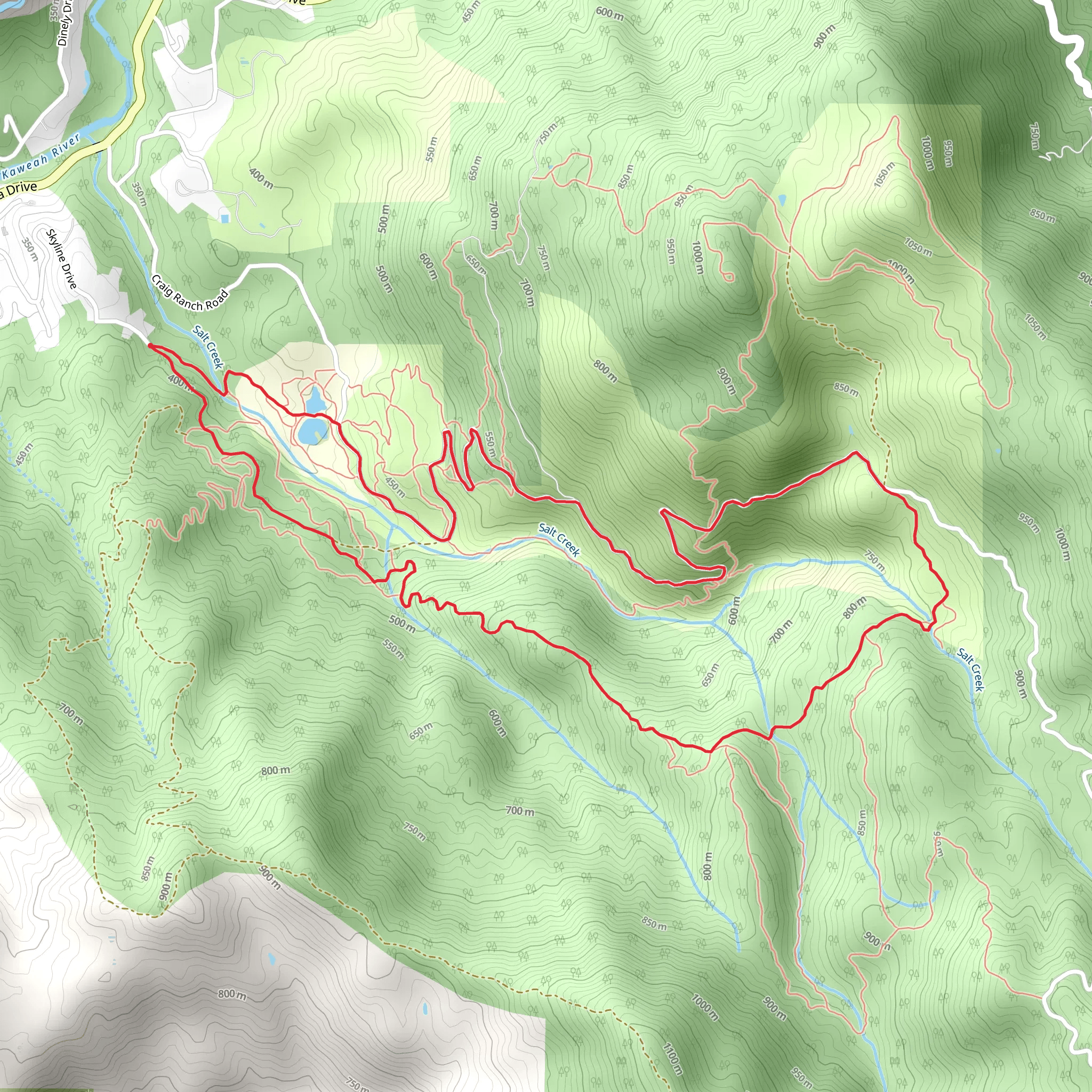 Salt Creek Loop mobile static map