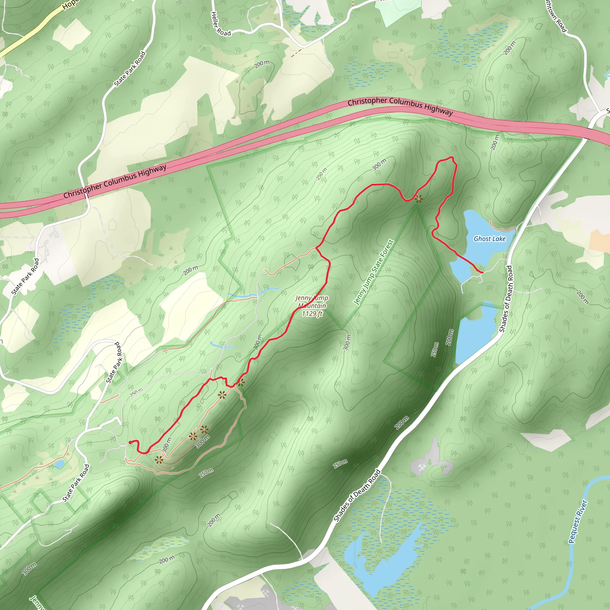 Ghost Lake and Jenny Jump Mountain Trail mobile static map