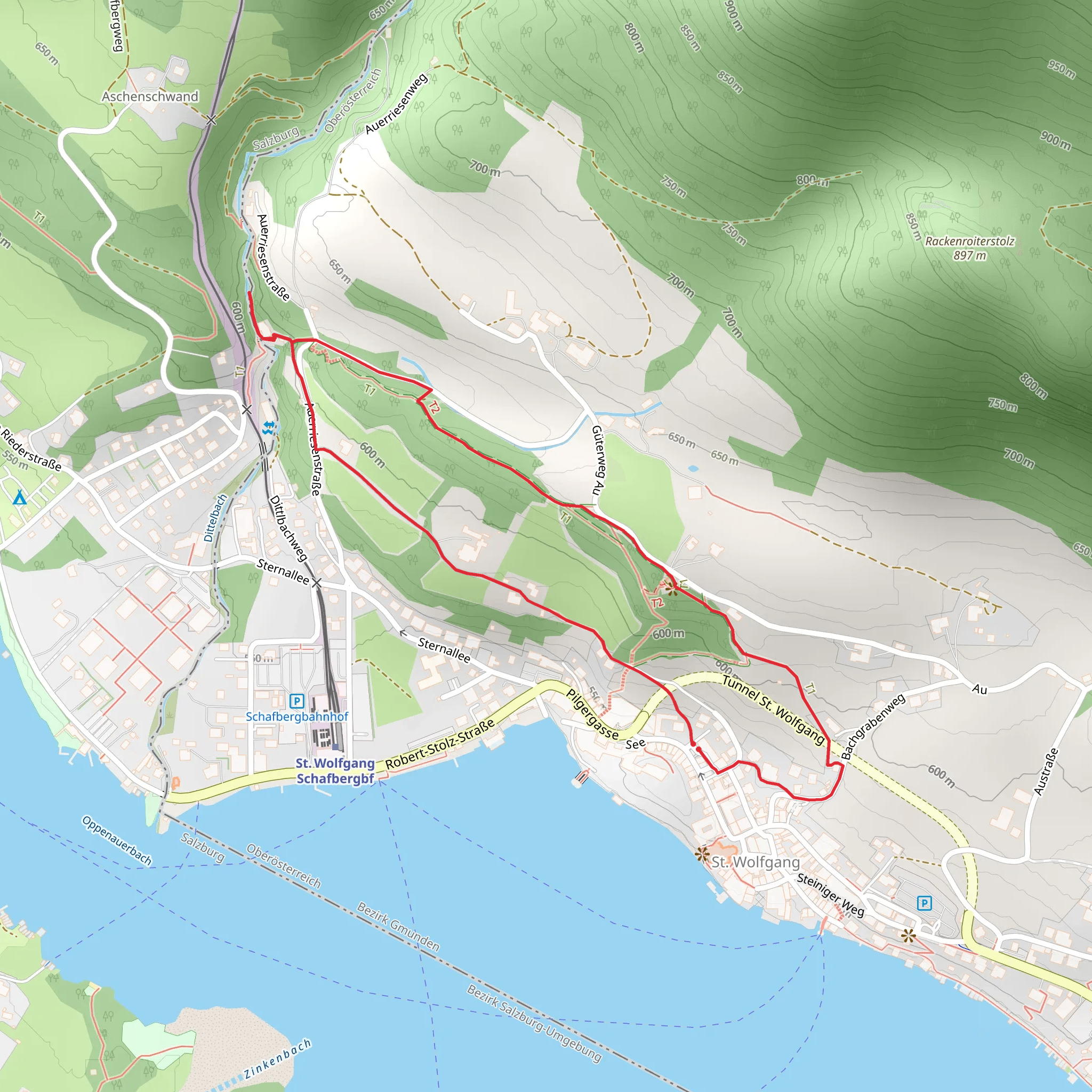 Malerweg and Riedersteig mobile static map